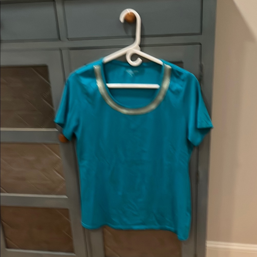 Coldwater Creek Blue Short Sleeve T-Shirt